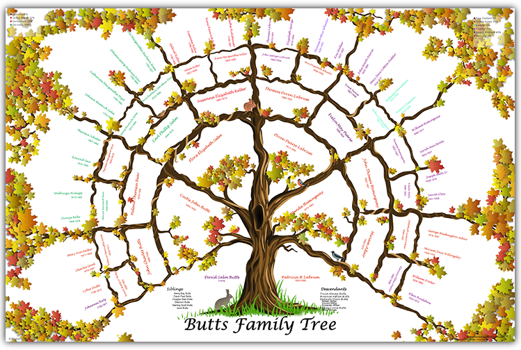 *New 6 Gen Tree Fall Maple Leaf 24x36